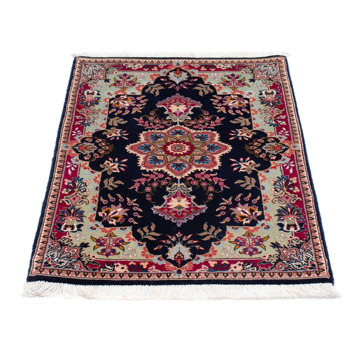 Tappeto Persero - Tabriz - Reale - 90 x 60 cm - blu scuro