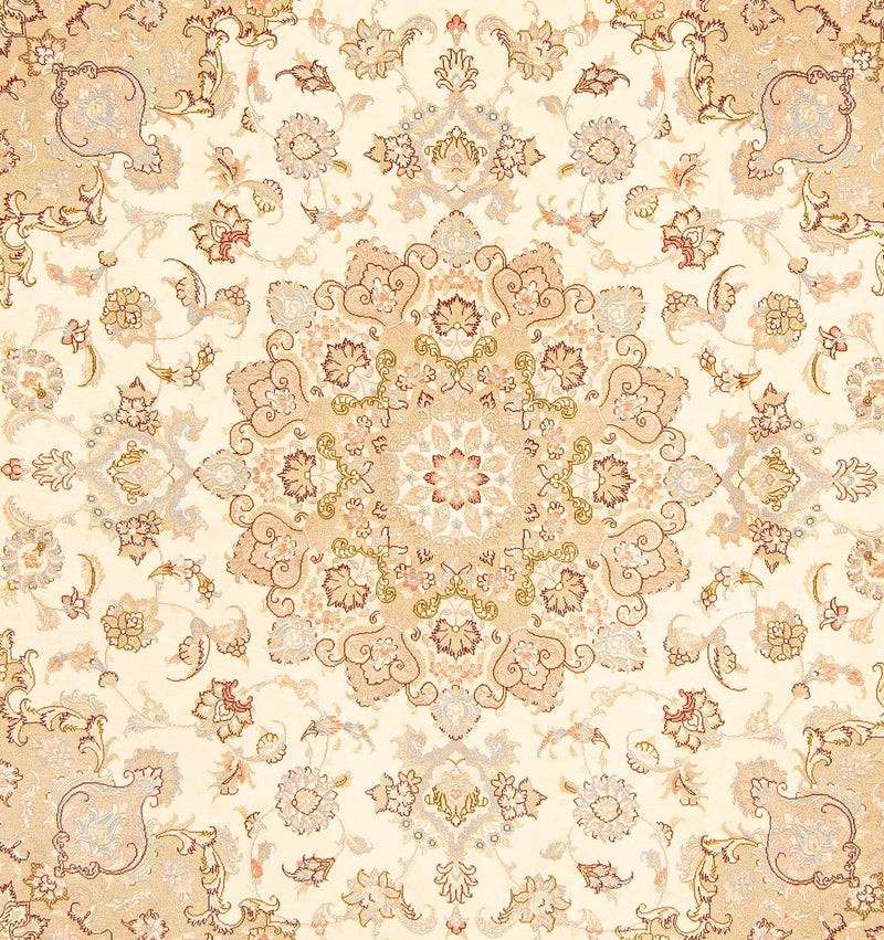 Tappeto Persero - Tabriz - Reale quadrato  - 206 x 202 cm - beige