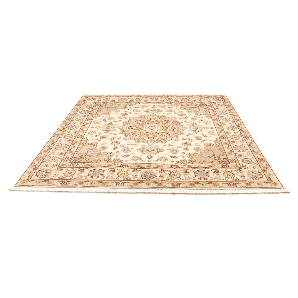 Tappeto Persero - Tabriz - Reale quadrato  - 206 x 202 cm - beige