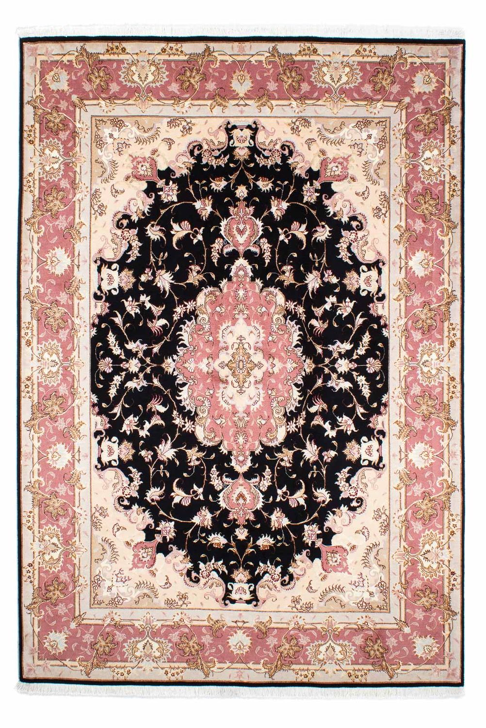 Tappeto Persero - Tabriz - Reale - 243 x 168 cm - blu scuro