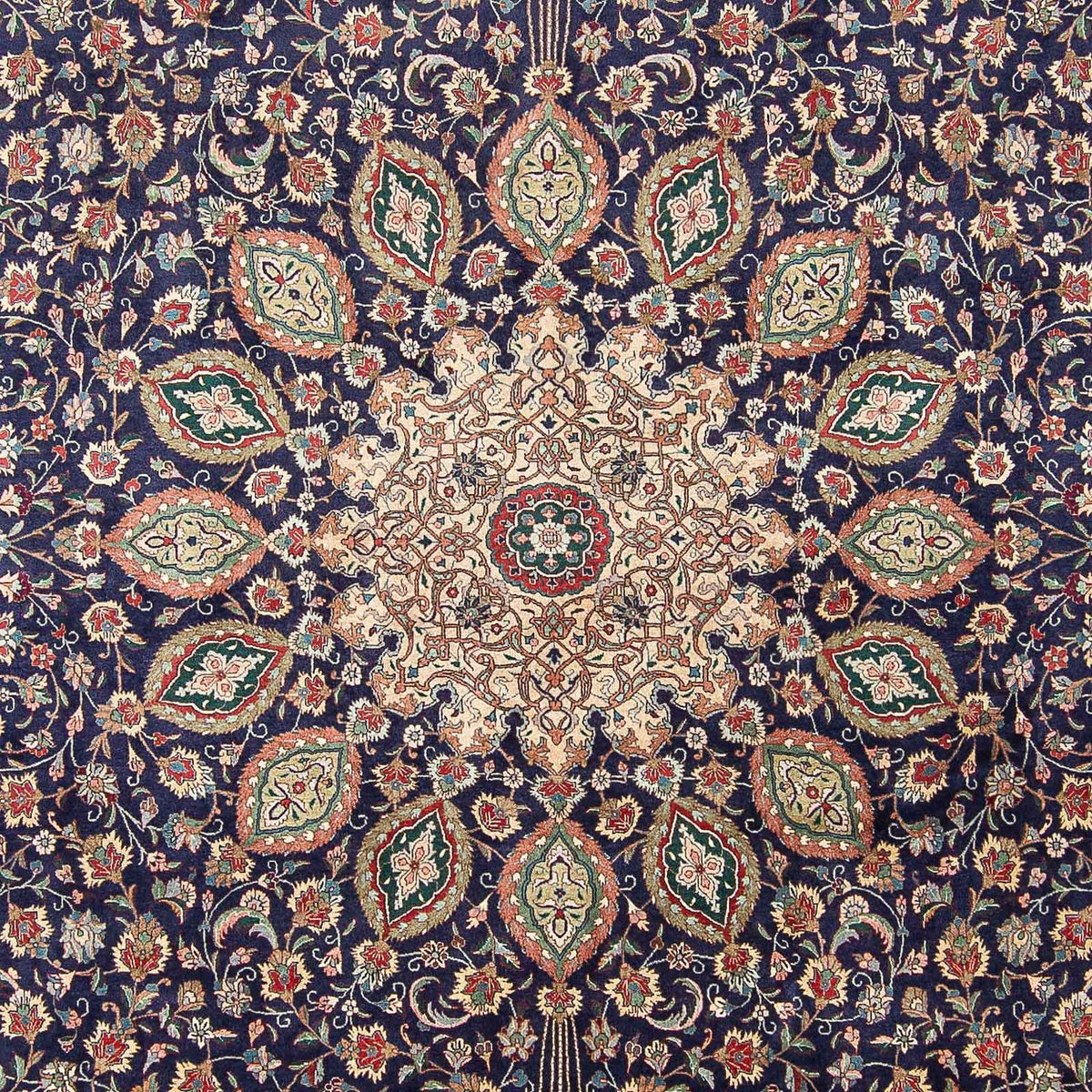 Tappeto Persero - Tabriz - Reale - 395 x 289 cm - blu scuro