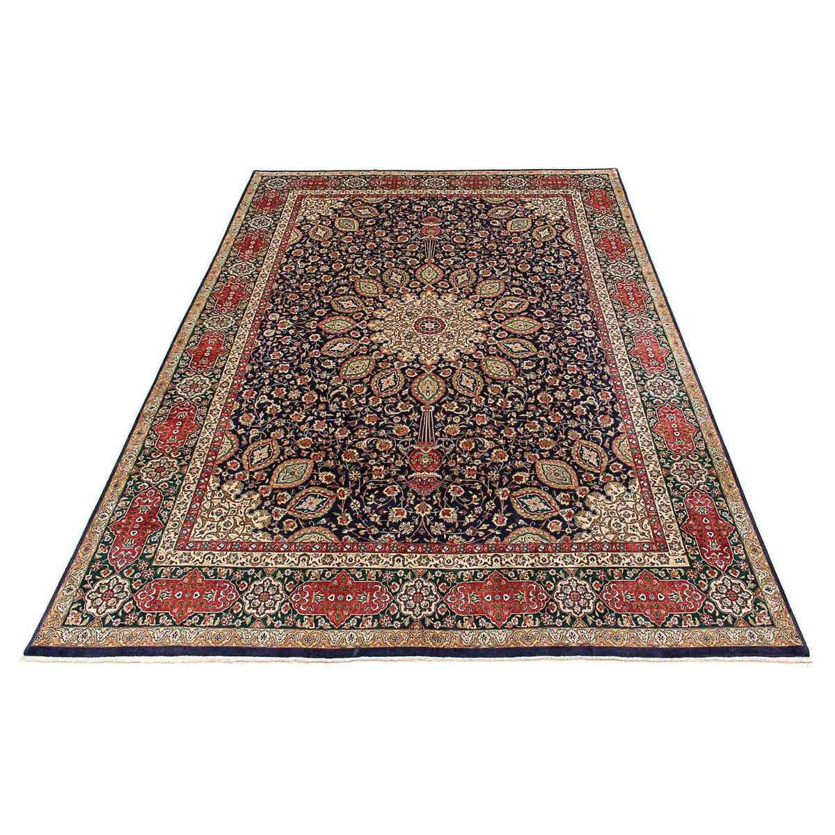 Tappeto Persero - Tabriz - Reale - 395 x 289 cm - blu scuro