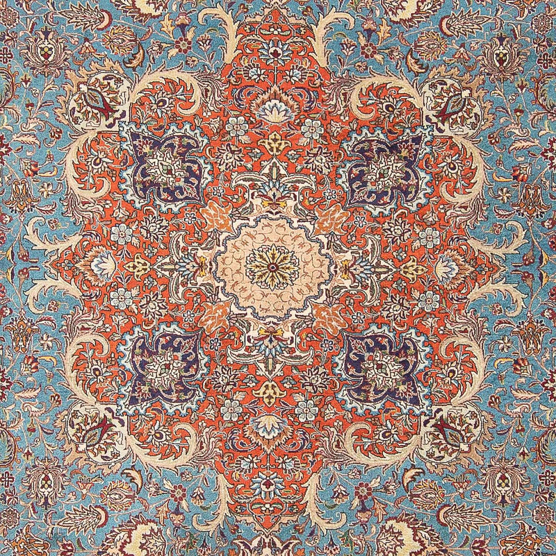 Tappeto Persero - Tabriz - Reale - 395 x 304 cm - blu chiaro