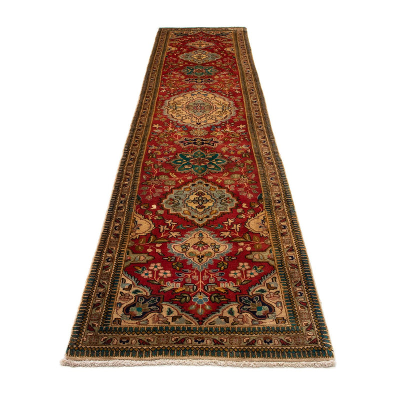 Tappeto corsia Tappeto Persero - Tabriz - Reale - 365 x 78 cm - rosso