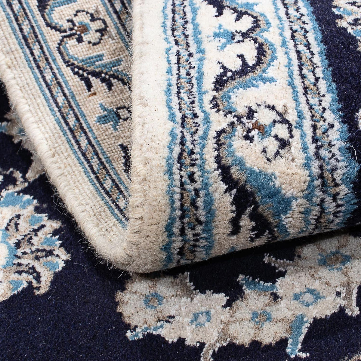 Tappeto Persero - Nain - 150 x 86 cm - blu scuro