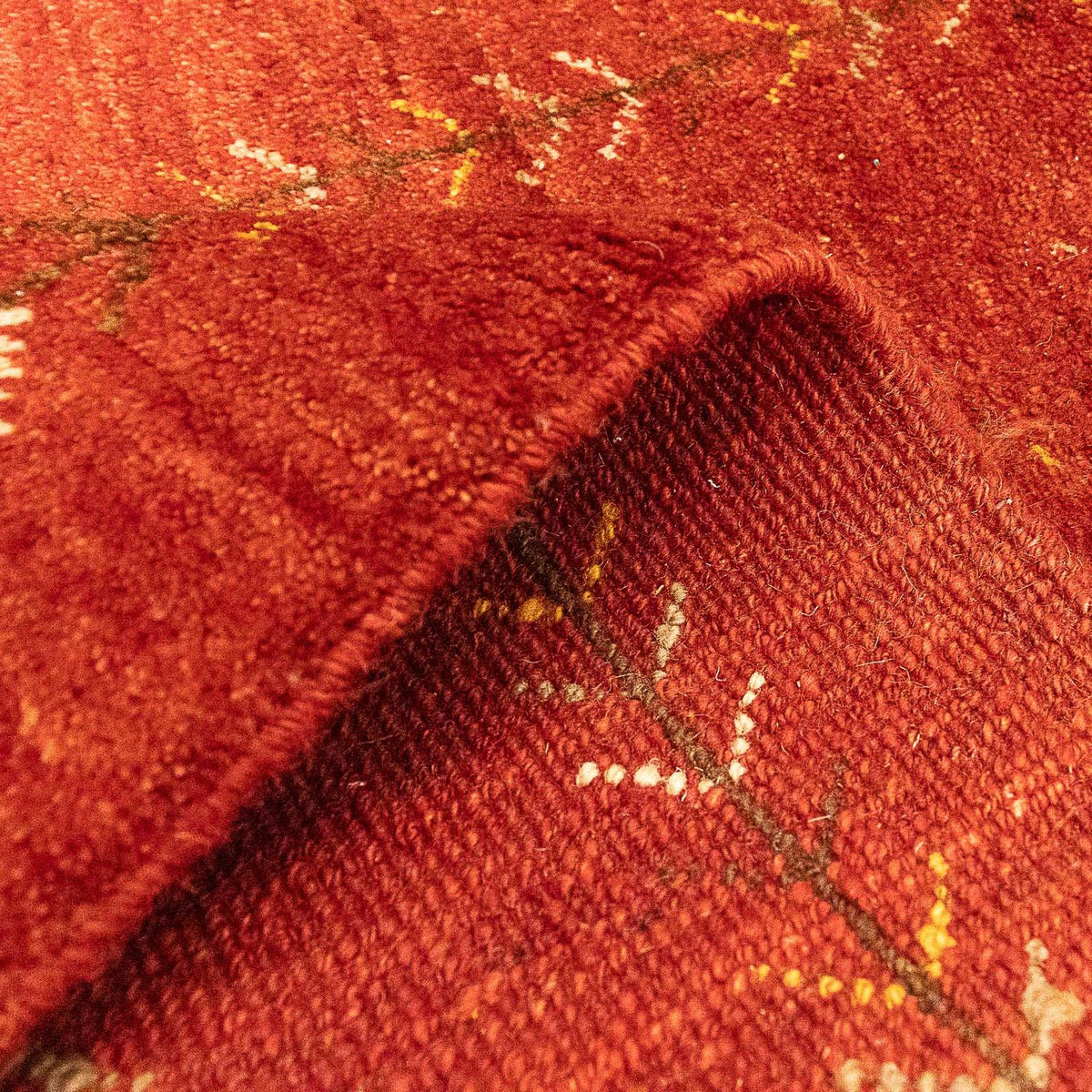 Tappeto Gabbeh - Persero - 137 x 75 cm - rosso scuro