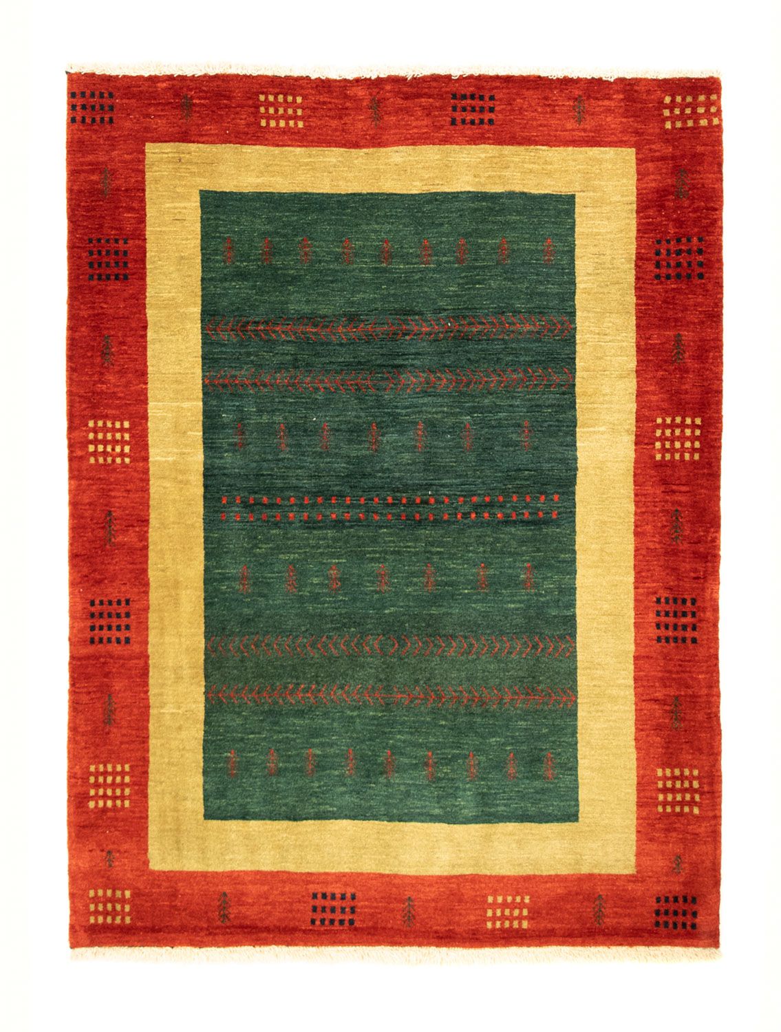 Tappeto Gabbeh - Loribaft Persero - 181 x 127 cm - verde