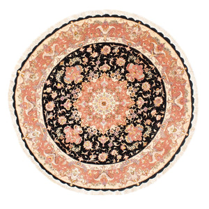 Tappeto Persero - Tabriz - Reale rotondo  - 153 x 153 cm - blu scuro