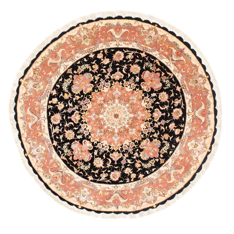 Tappeto Persero - Tabriz - Reale rotondo  - 153 x 153 cm - blu scuro