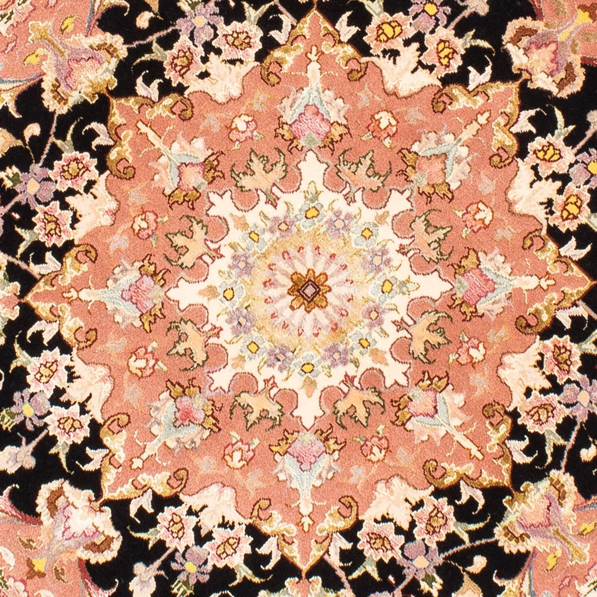 Tappeto Persero - Tabriz - Reale rotondo  - 153 x 153 cm - blu scuro