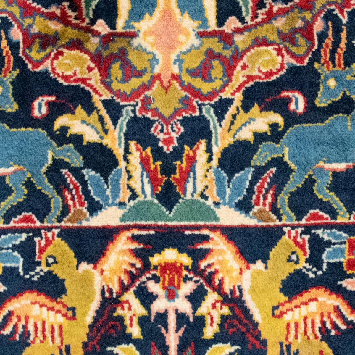 Tappeto Persero - Ghom - 217 x 134 cm - blu scuro