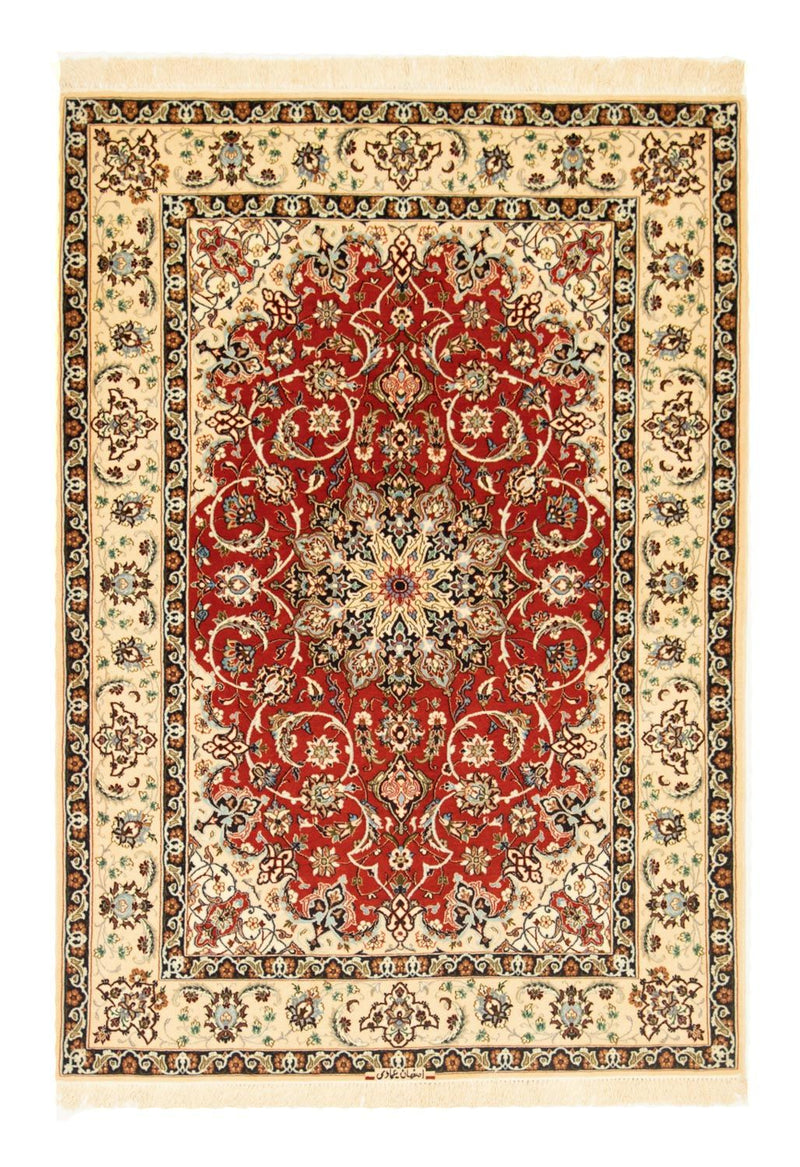 Tappeto Persero - Isfahan - Premio - 164 x 112 cm - rosso