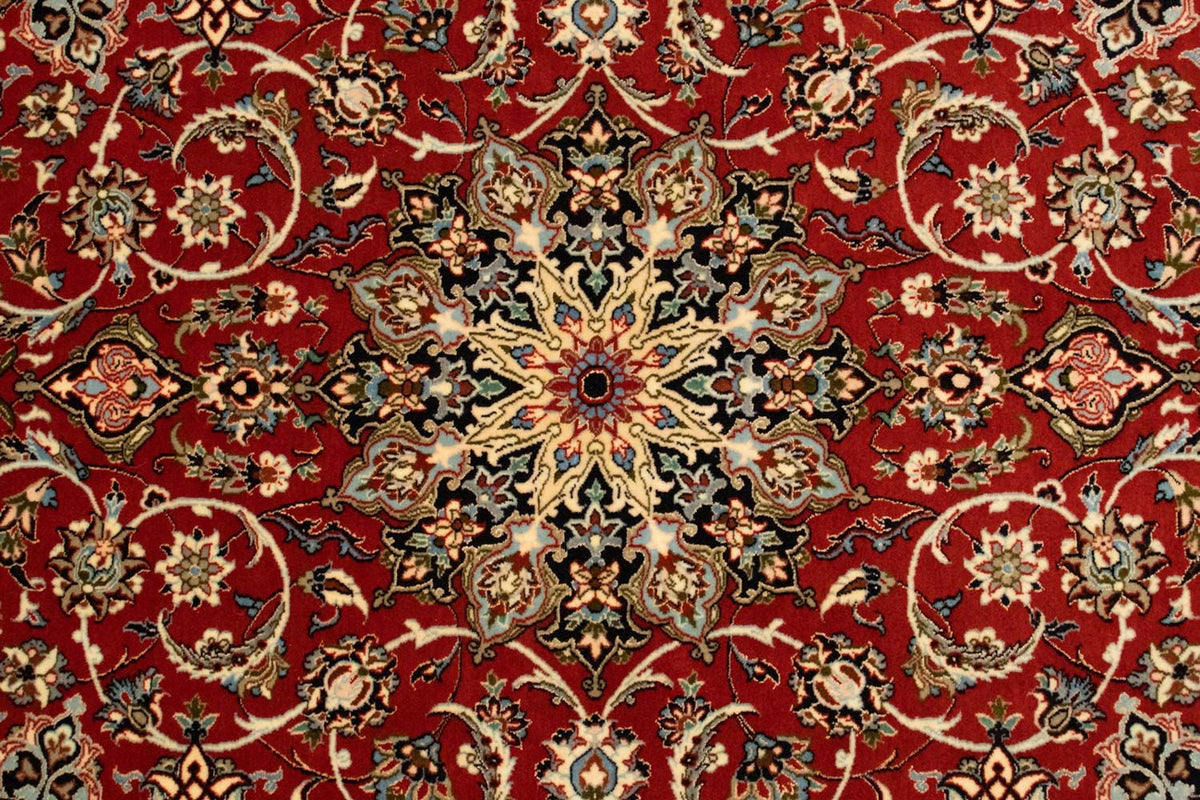 Tappeto Persero - Isfahan - Premio - 164 x 112 cm - rosso