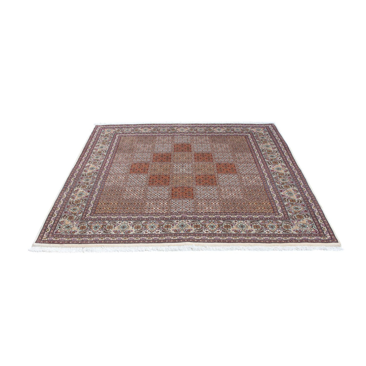 Tappeto Persero - Tabriz quadrato  - 153 x 150 cm - rosso scuro