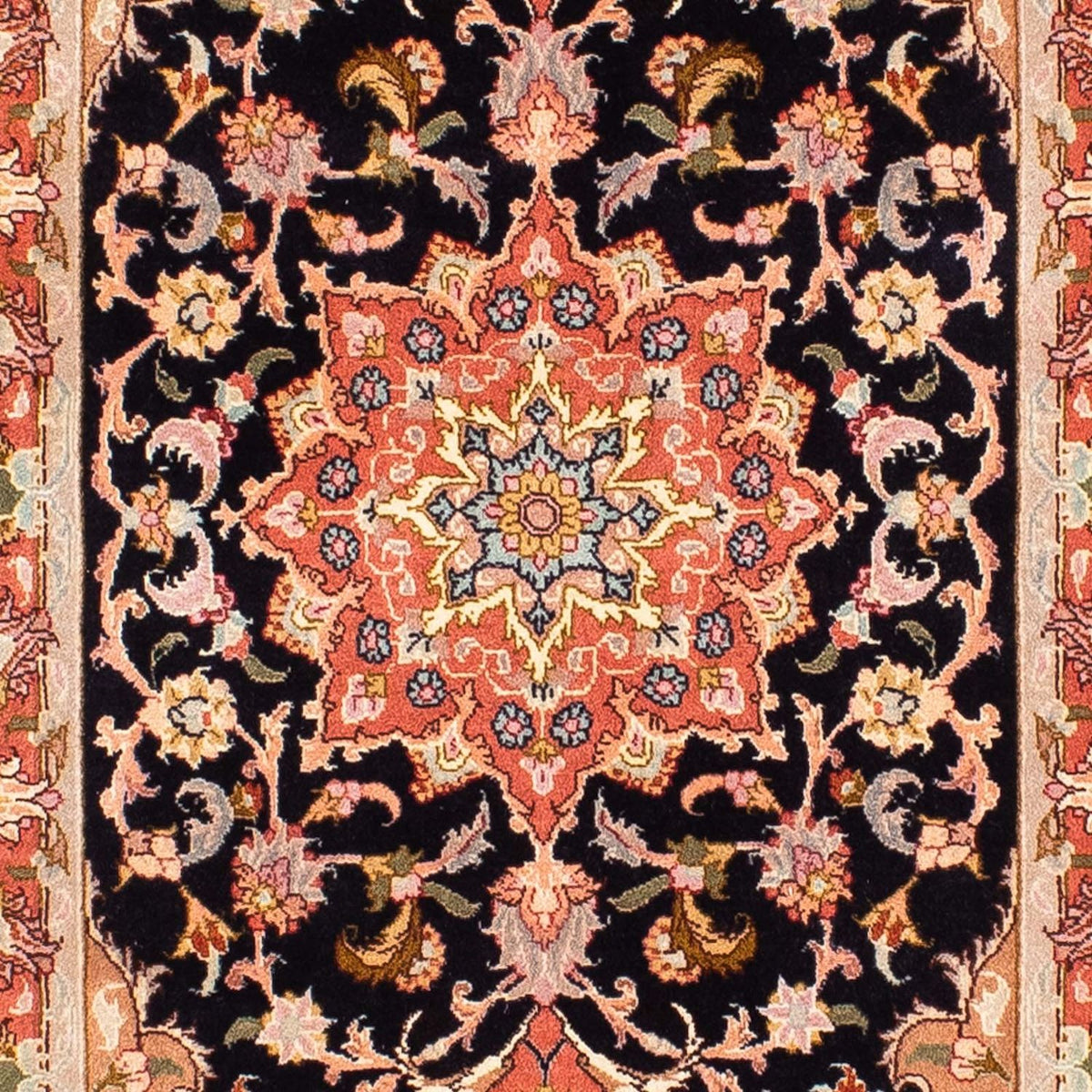 Tappeto corsia Tappeto Persero - Tabriz - Reale - 303 x 68 cm - blu scuro