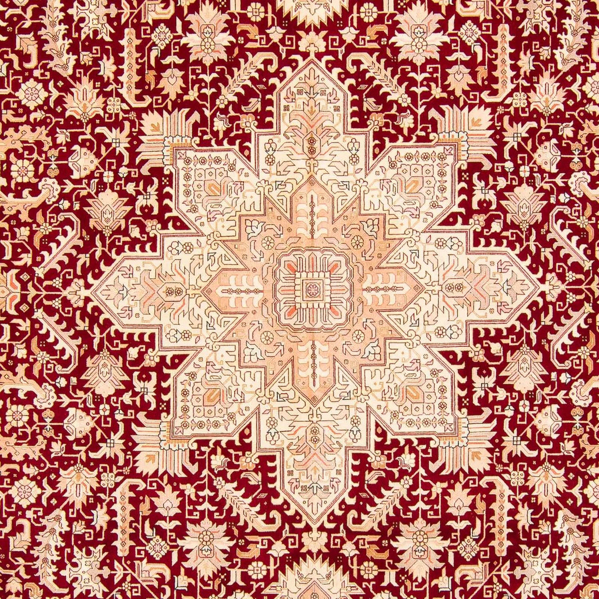 Tappeto Persero - Tabriz - Reale - 400 x 298 cm - rosso scuro