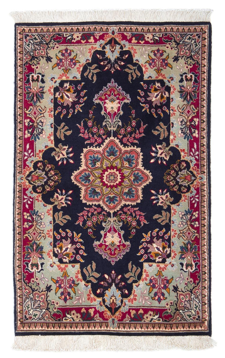 Tappeto Persero - Tabriz - Reale - 90 x 60 cm - blu scuro