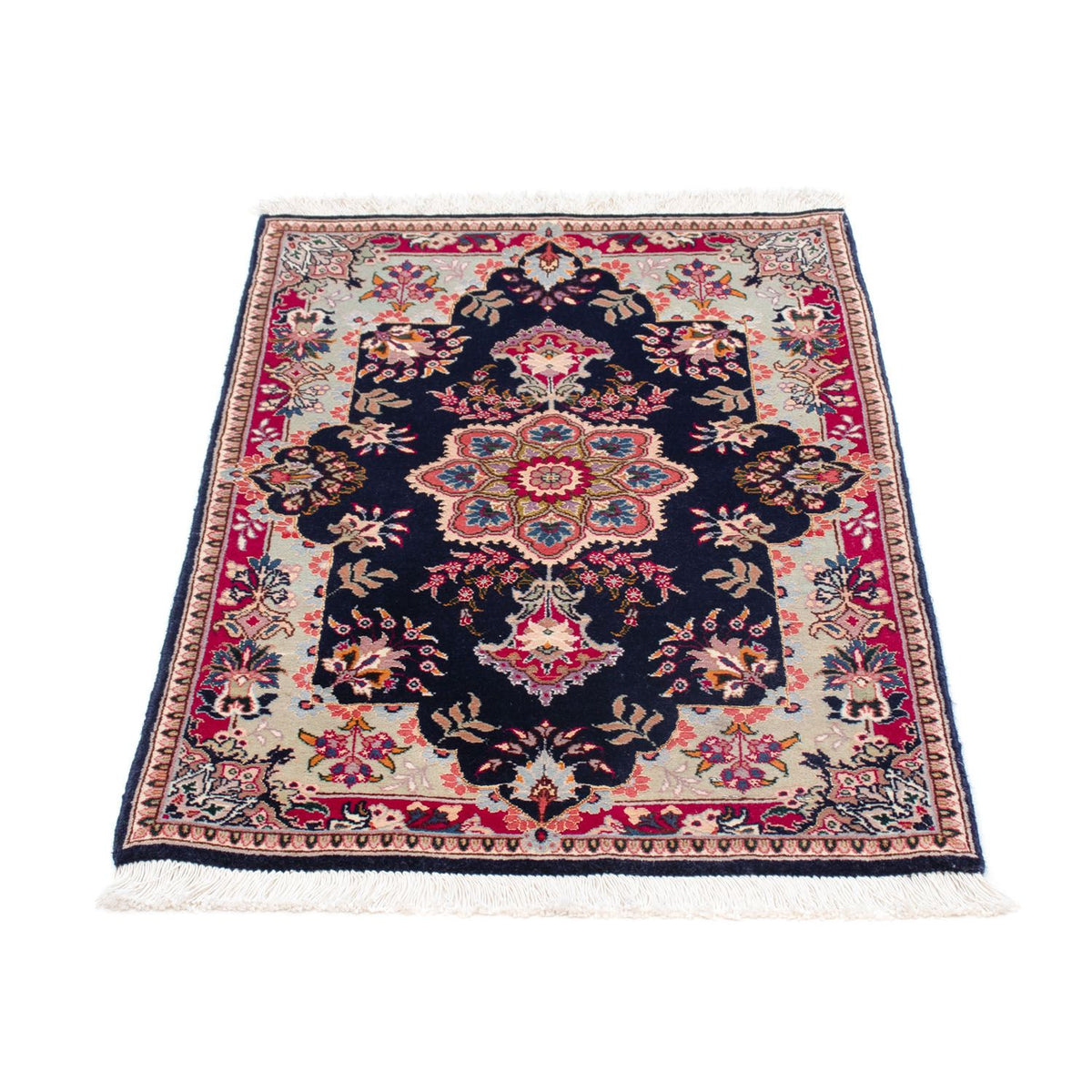 Tappeto Persero - Tabriz - Reale - 90 x 60 cm - blu scuro