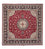 Tappeto Persero - Tabriz - Reale quadrato - 306 x 302 cm - rosso scuro