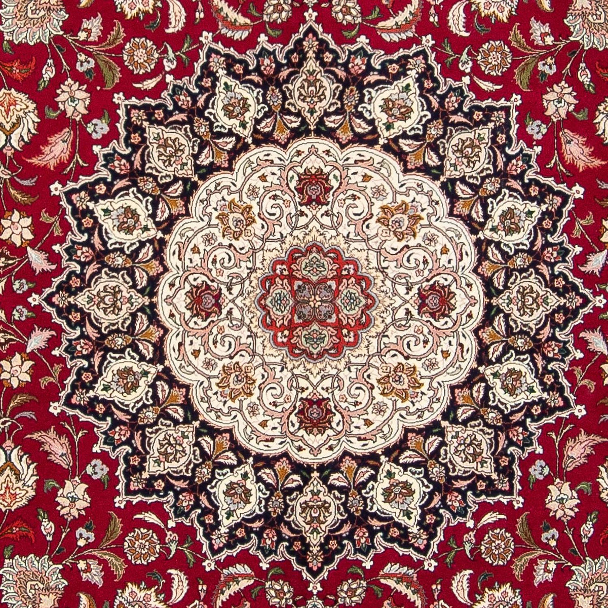 Tappeto Persero - Tabriz - Reale quadrato  - 306 x 302 cm - rosso scuro