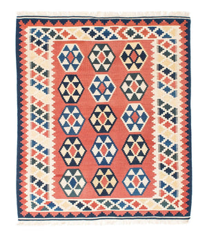 Tappeto Kelim - Orientale quadrato  - 148 x 121 cm - ruggine