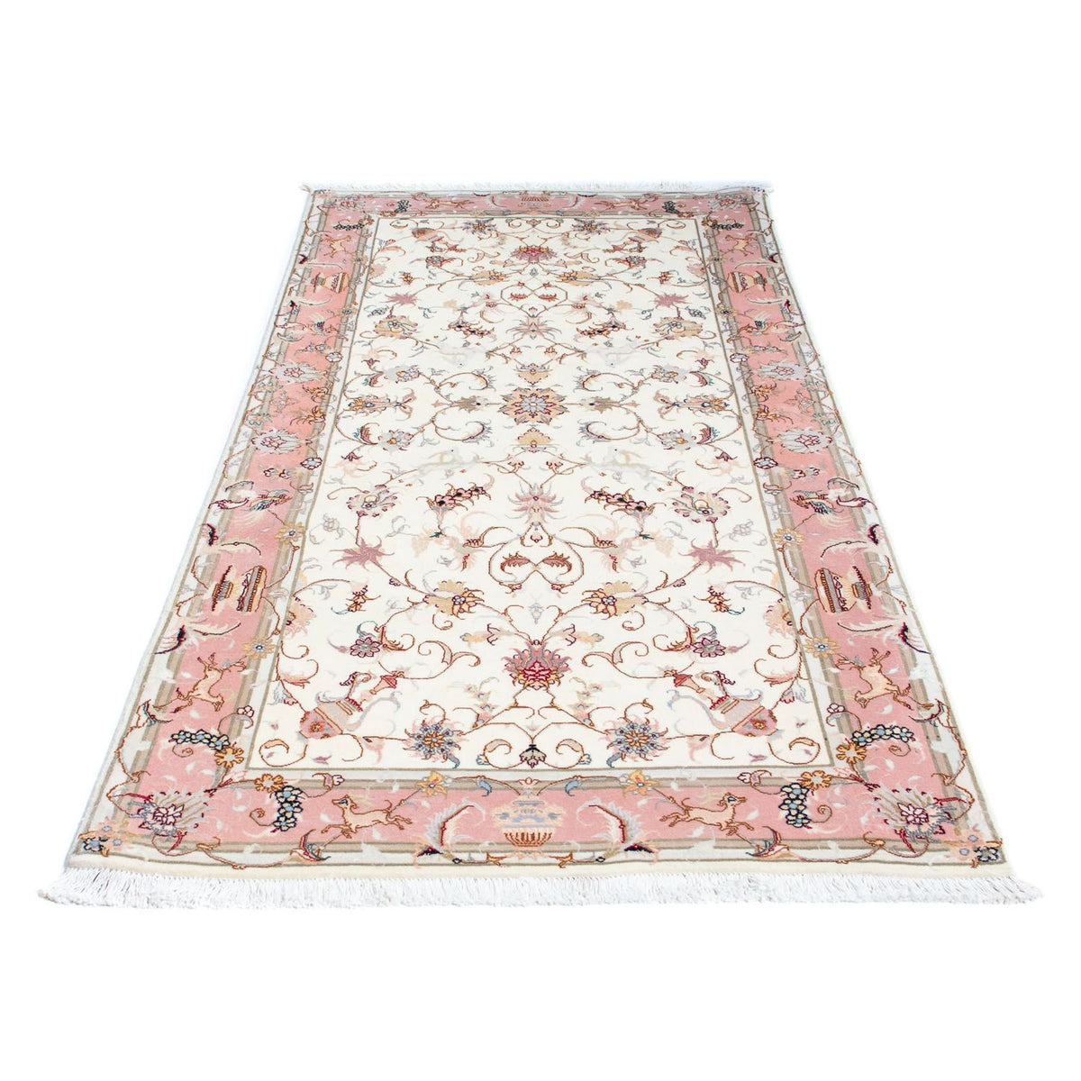 Tappeto corsia Tappeto Persero - Tabriz - Reale - 202 x 100 cm - beige
