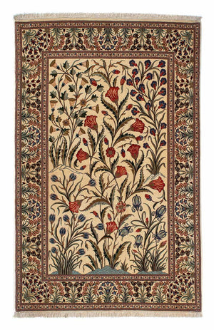 Tappeto Persero - Ghom - 209 x 136 cm - marrone chiaro