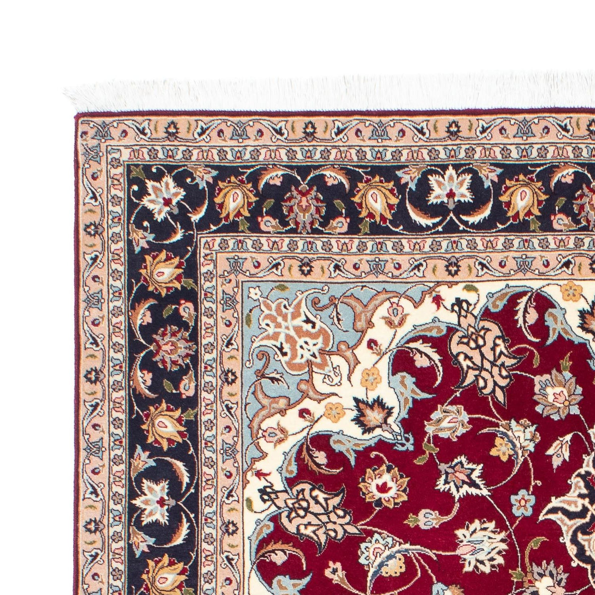 Tappeto Persero - Tabriz - Reale - 207 x 153 cm - rosso scuro