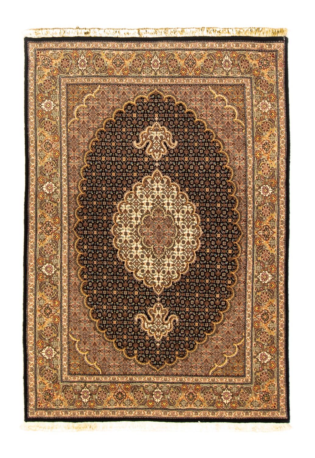Tappeto Persero - Tabriz - 145 x 104 cm - nero