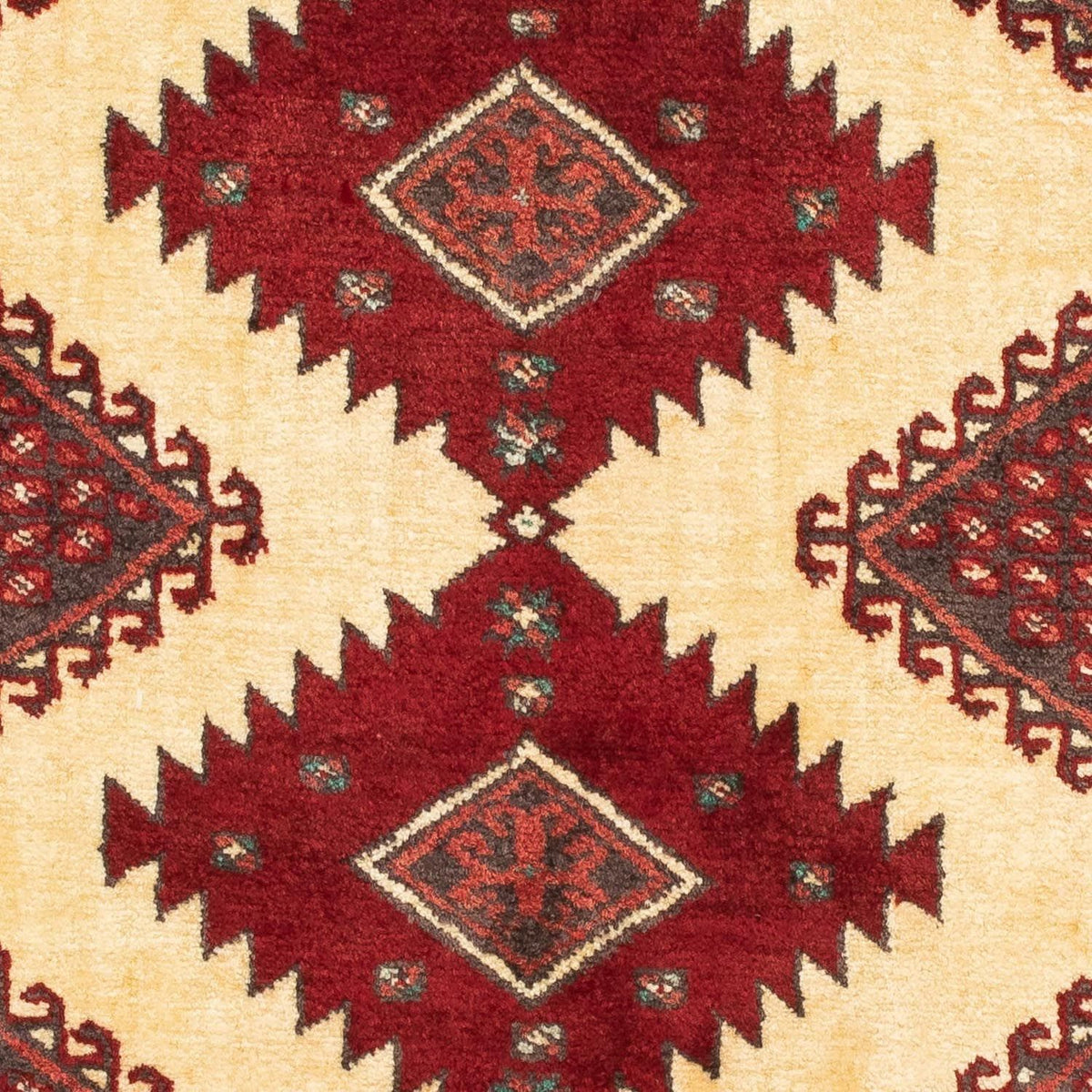 Tappeto Turkaman - 133 x 92 cm - rosso scuro