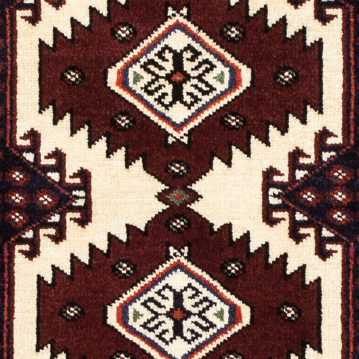 Tappeto Turkaman - 135 x 90 cm - rosso scuro