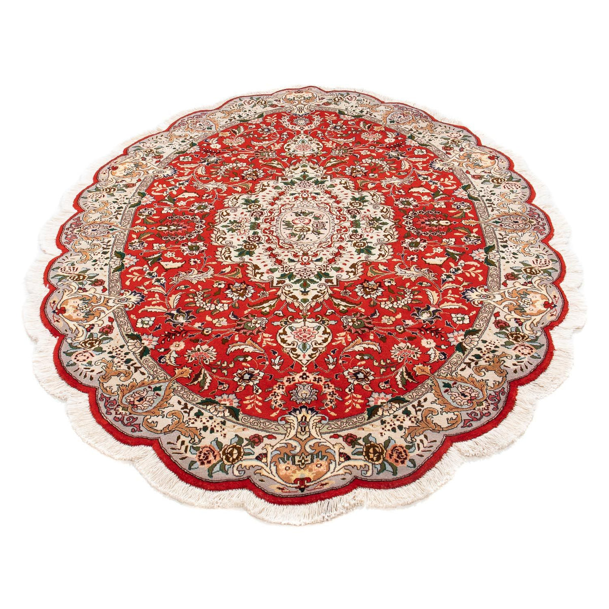 Tappeto Persero - Tabriz - Reale ovale  - 195 x 130 cm - rosso