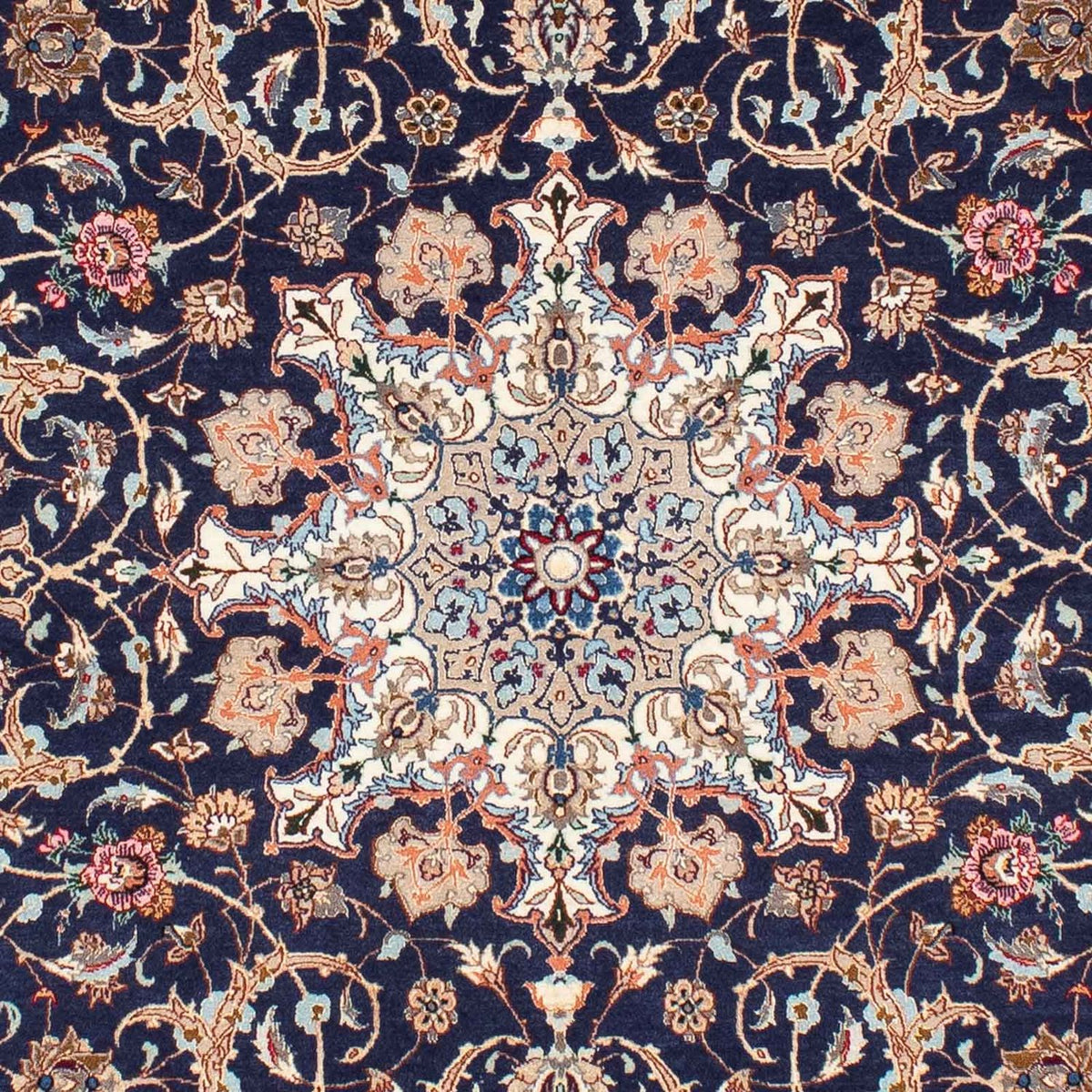 Tappeto Persero - Isfahan - Premio - 243 x 156 cm - blu scuro