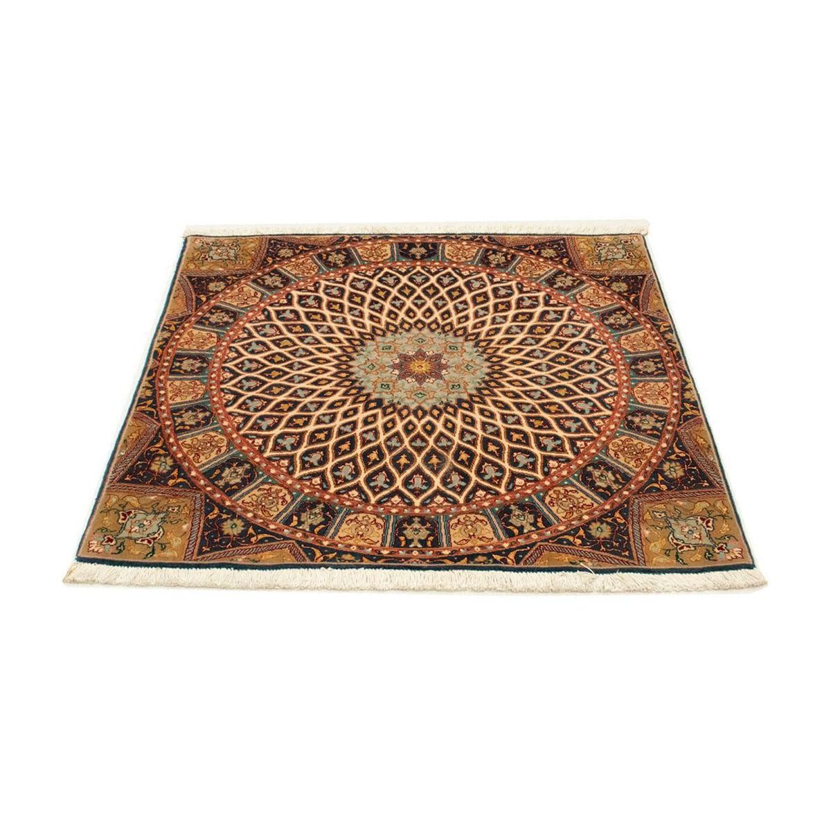Tappeto Persero - Tabriz - Reale quadrato - 100 x 100 cm - multicolore