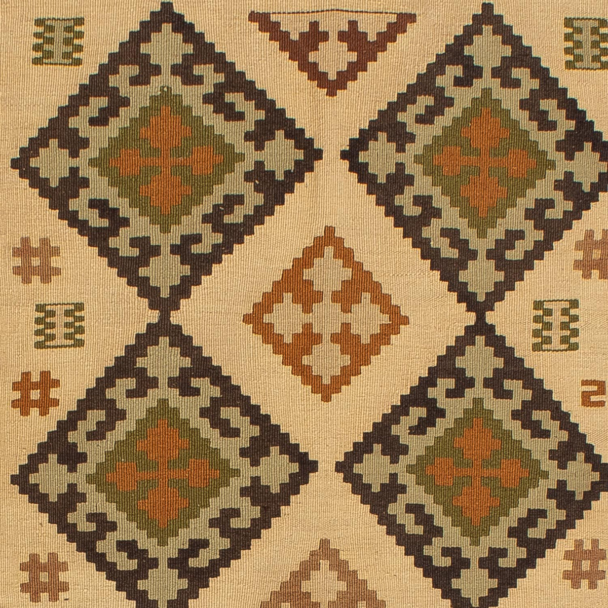 Tappeto Kelim - Orientale - 198 x 135 cm - marrone chiaro