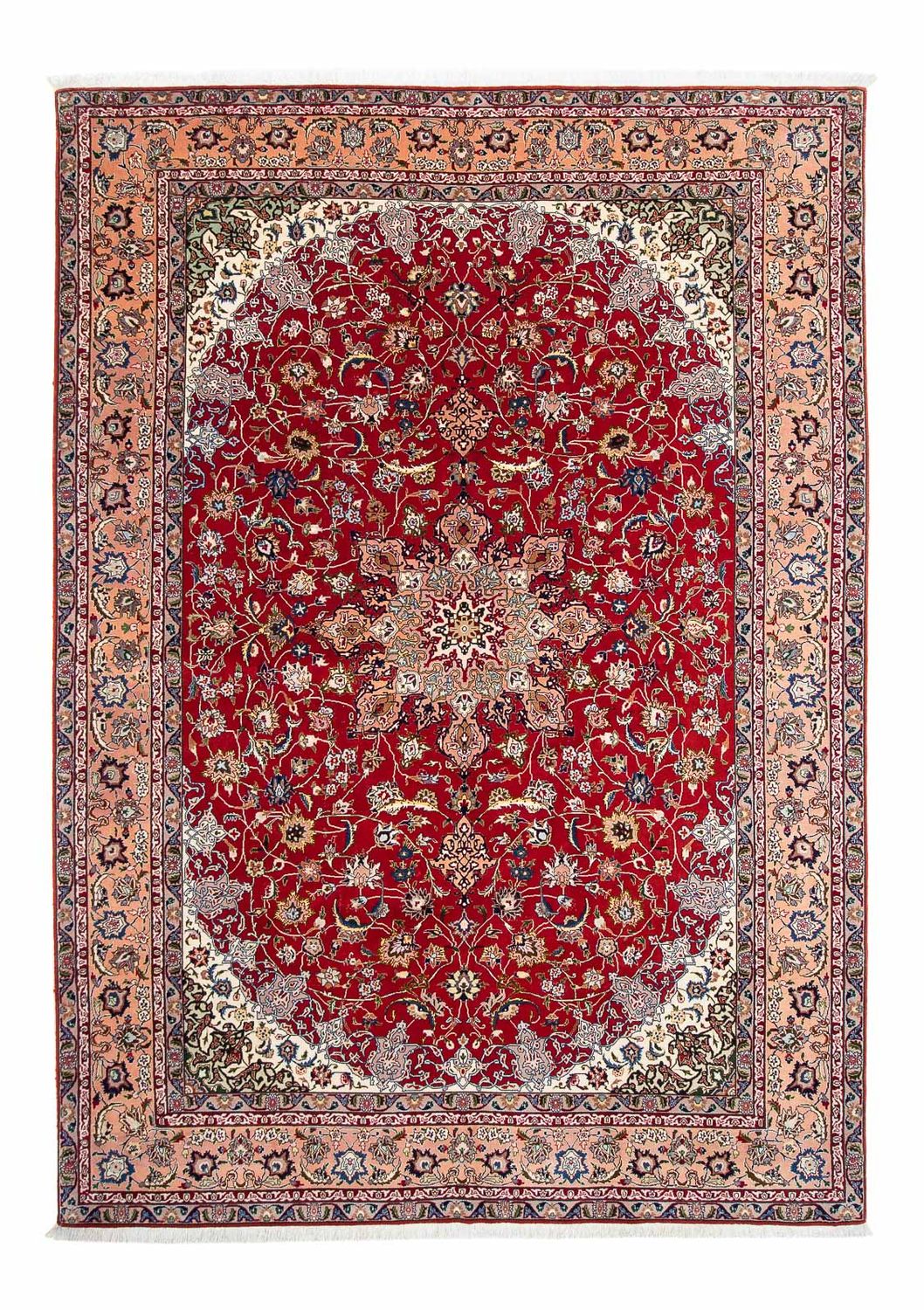 Tappeto Persero - Tabriz - Reale - 307 x 205 cm - rosso scuro