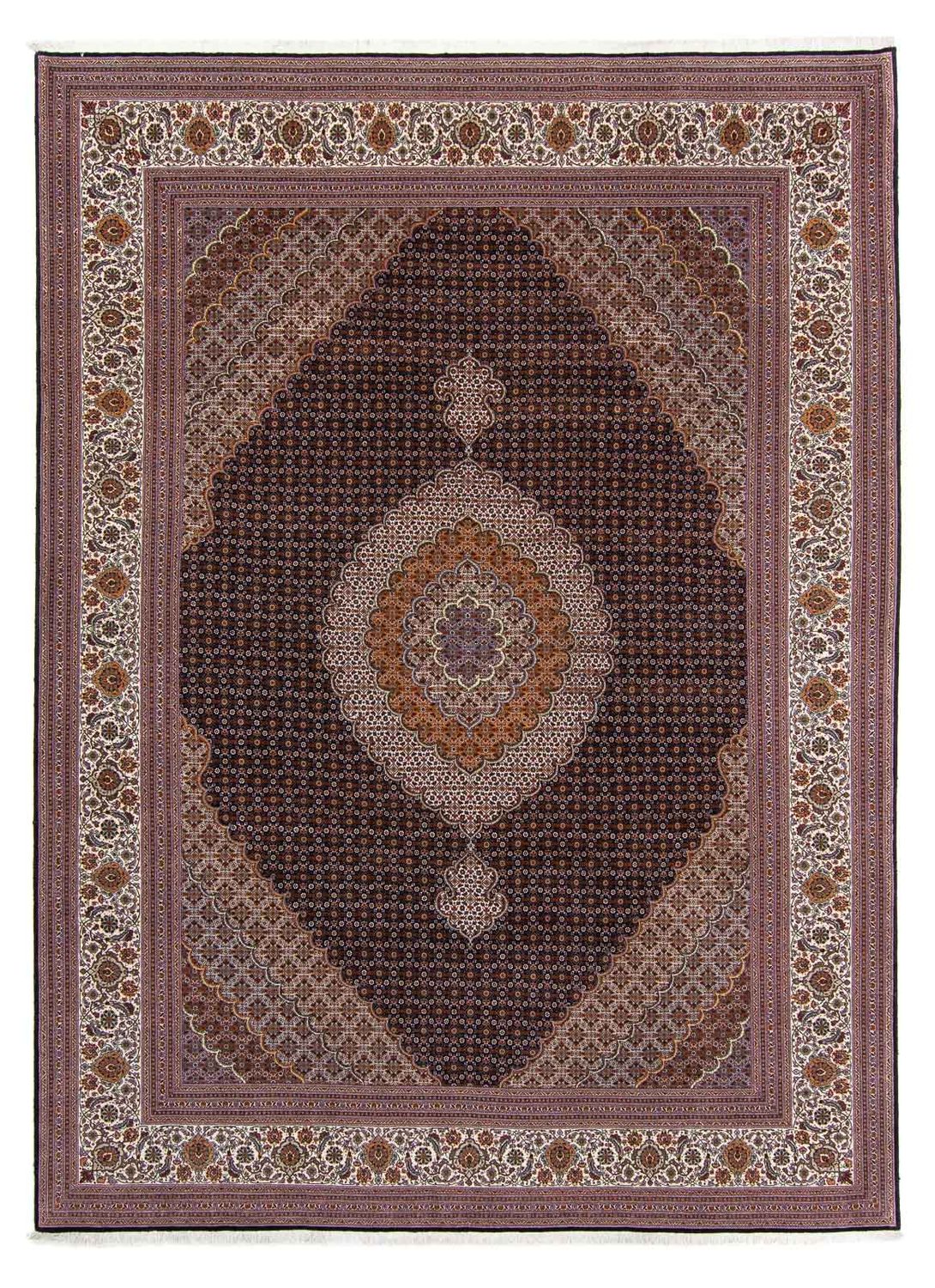 Tappeto Persero - Tabriz - 340 x 255 cm - marrone scuro