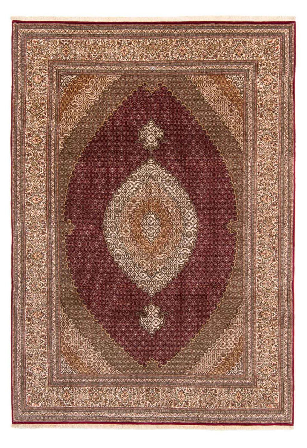 Tappeto Persero - Tabriz - 358 x 253 cm - rosso scuro