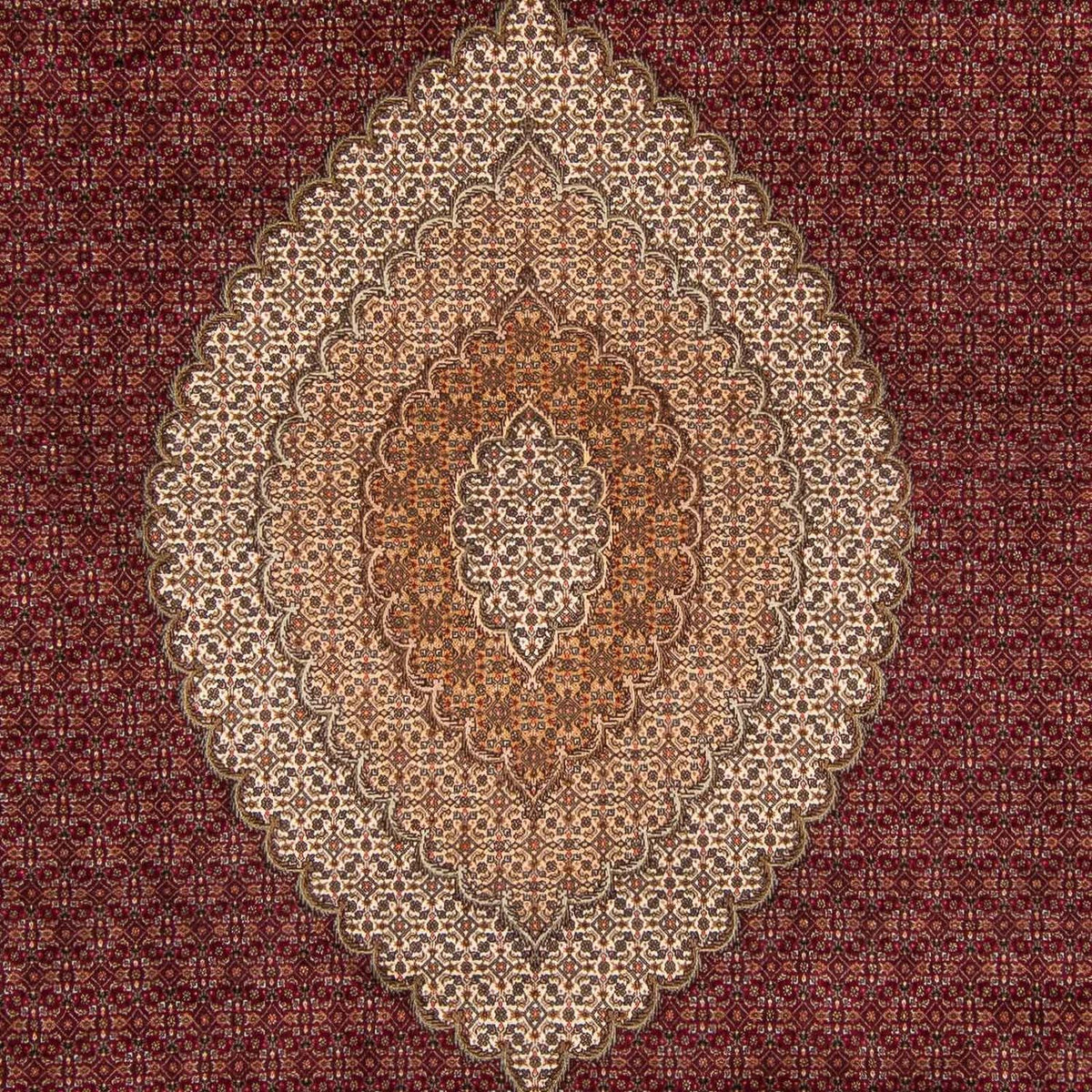 Tappeto Persero - Tabriz - 358 x 253 cm - rosso scuro