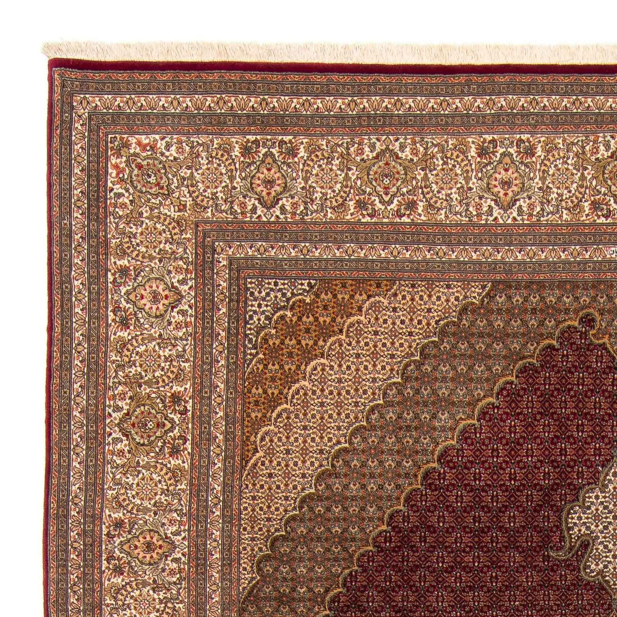 Tappeto Persero - Tabriz - 358 x 253 cm - rosso scuro