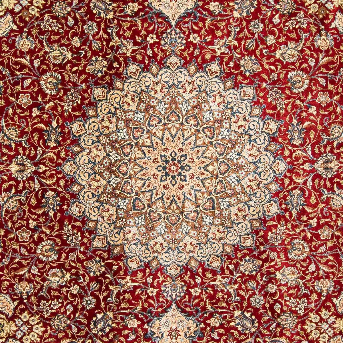 Tappeto Persero - Ghom - 296 x 198 cm - rosso scuro