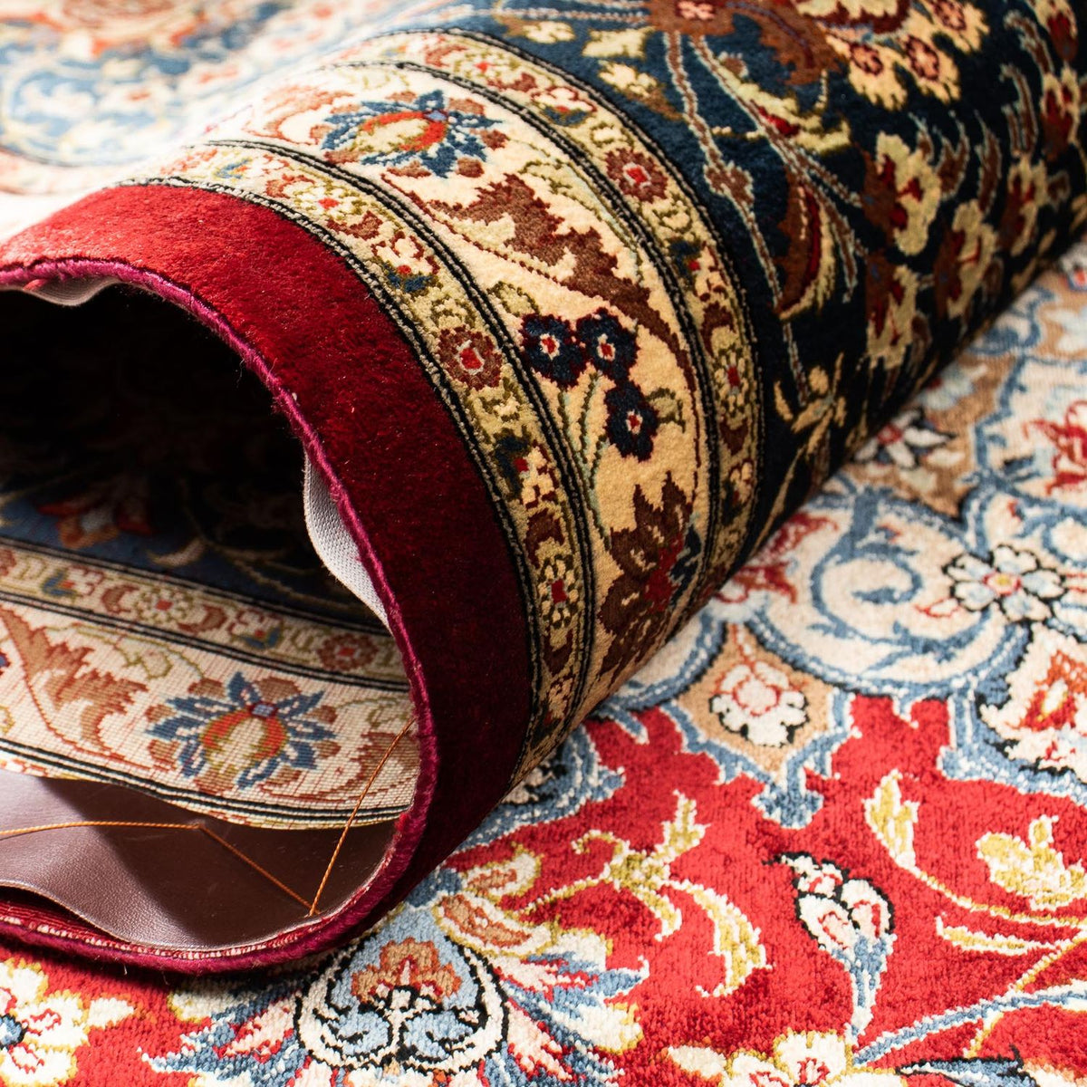 Tappeto Persero - Ghom - 296 x 198 cm - rosso scuro