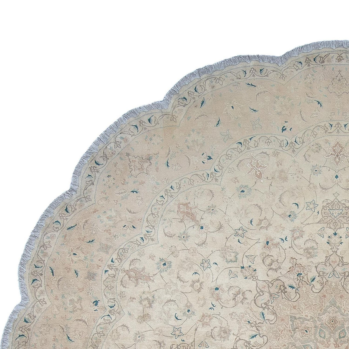 Tappeto Persero - Tabriz - Reale rotondo  - 285 x 285 cm - beige