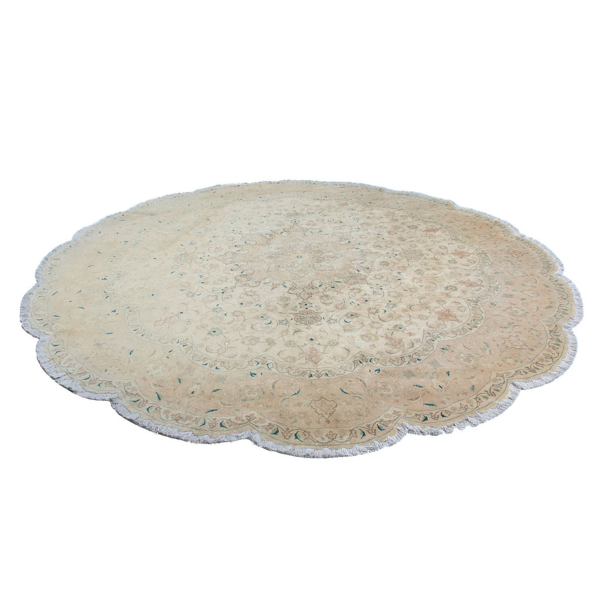 Tappeto Persero - Tabriz - Reale rotondo  - 285 x 285 cm - beige