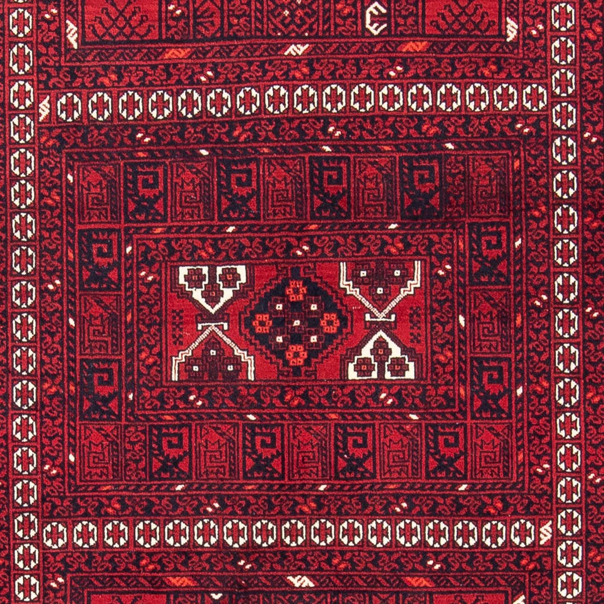 Tappeto Turkaman - 252 x 160 cm - rosso scuro