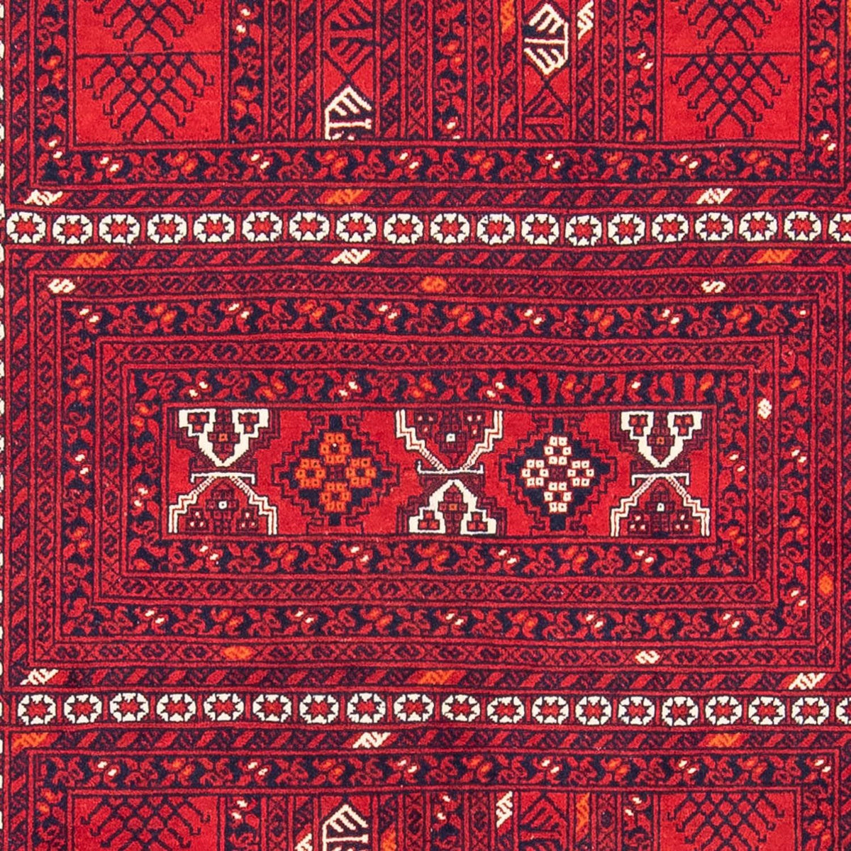 Tappeto Turkaman - 245 x 158 cm - rosso scuro