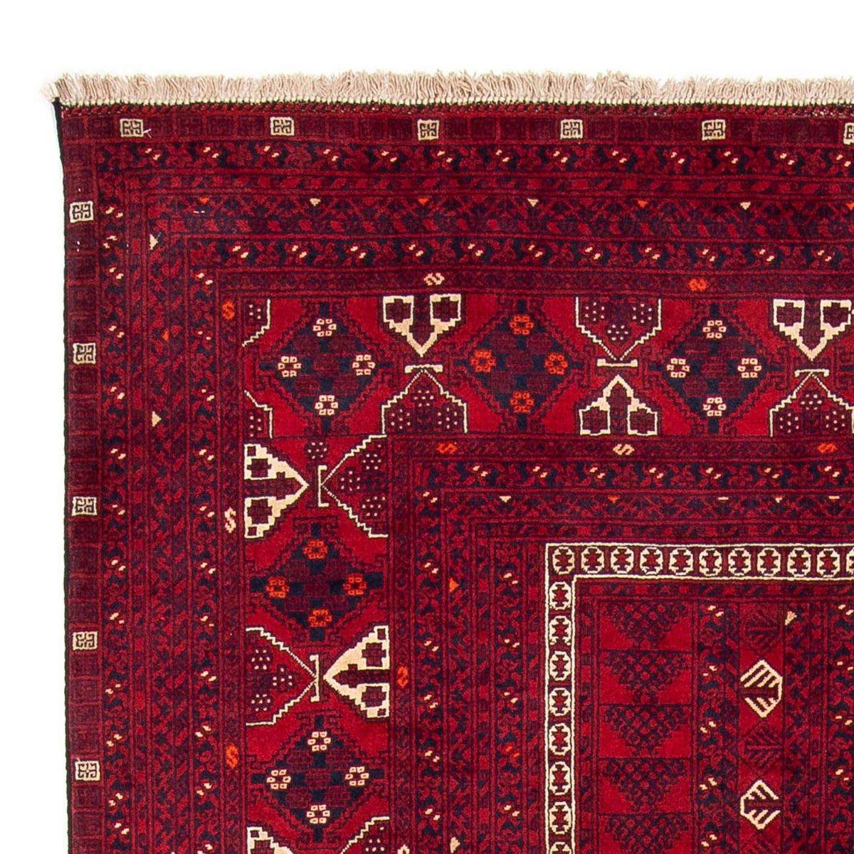 Tappeto Turkaman - 244 x 158 cm - rosso scuro