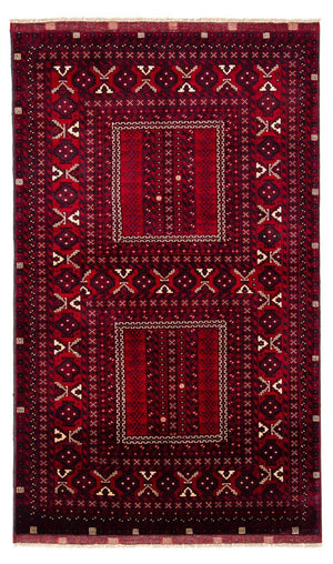 Tappeto Turkaman - 245 x 156 cm - rosso scuro