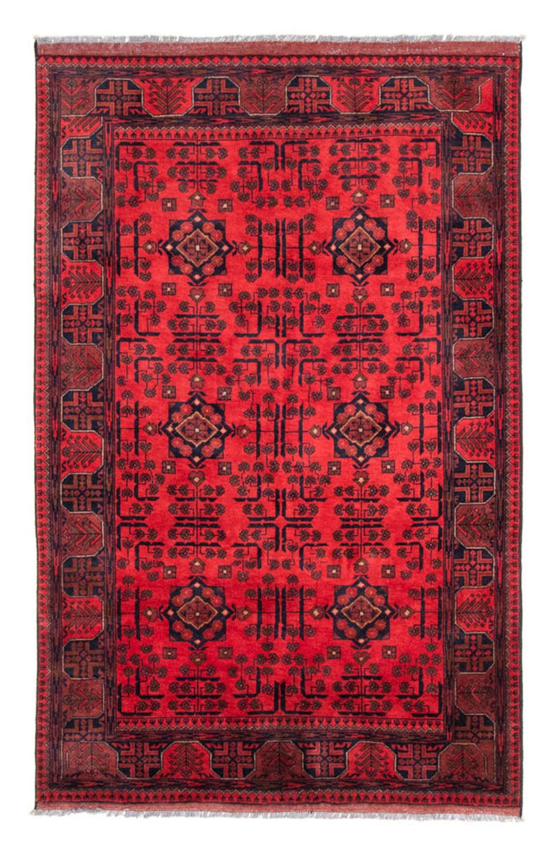 Tappeto afgano - Kunduz - 195 x 128 cm - rosso