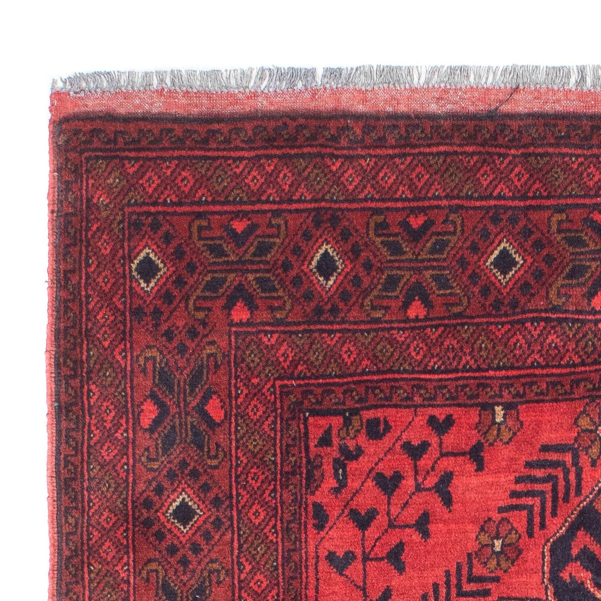 Tappeto afgano - Kunduz - 146 x 104 cm - rosso scuro